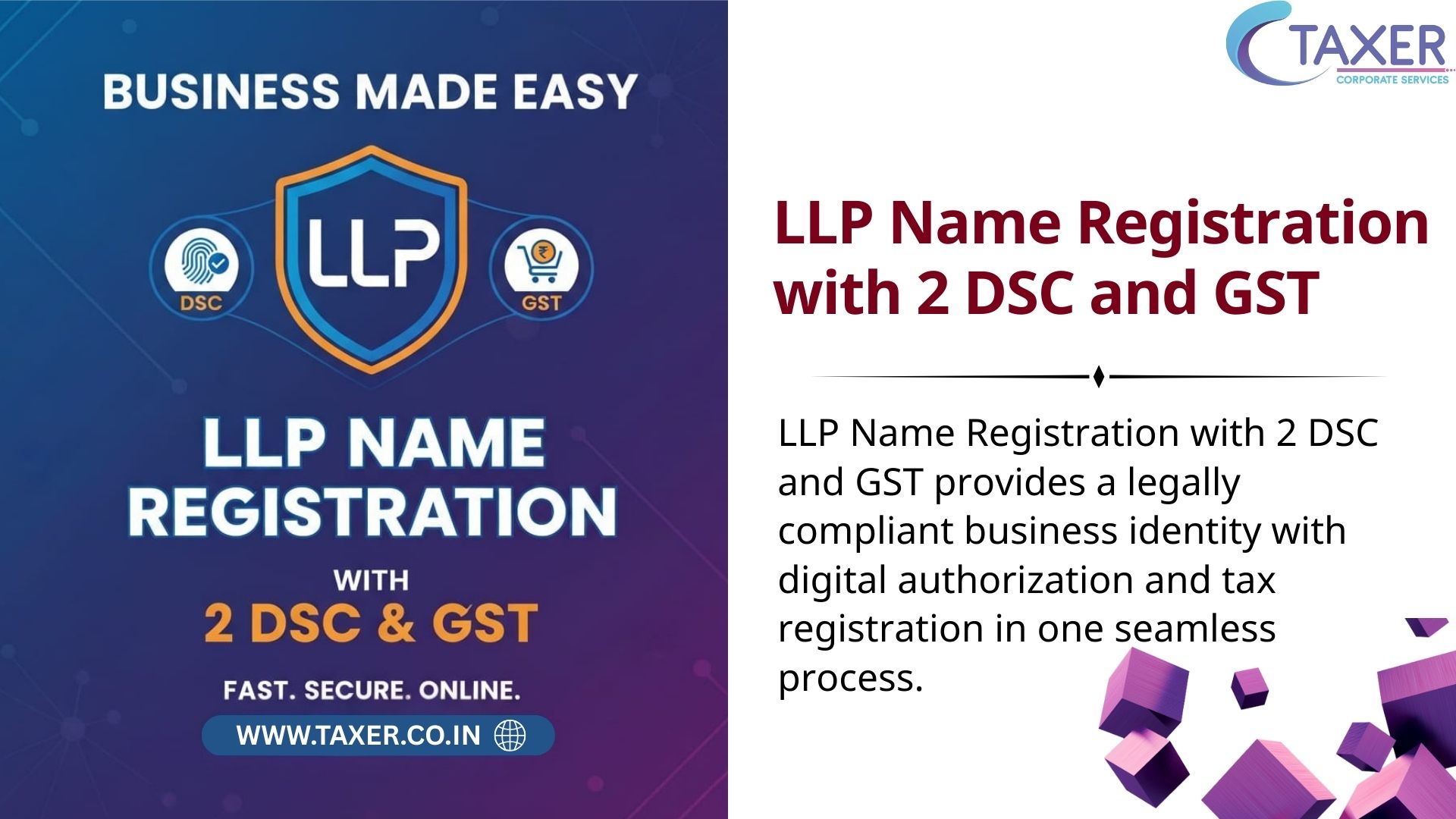 LLP Registration with 2 DSC and GST